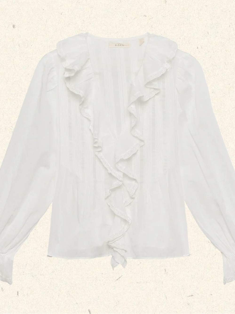 NWOT Dôen White Ruffled Hardy Top with Cutouts PLS READ DESCRIPTION!!! - Picture 3 of 5